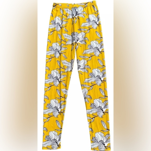 AGNES & DORA Womens Size XL Floral Print Pull On Leggings Pants - Picture 1 of 6